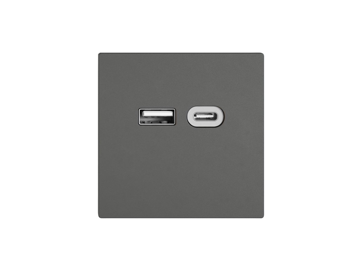 USB-Ladesteckdose EDIZIO.liv SNAPFIX® 230VAC 18W 1×USB Typ A 1×USB Typ C dgu