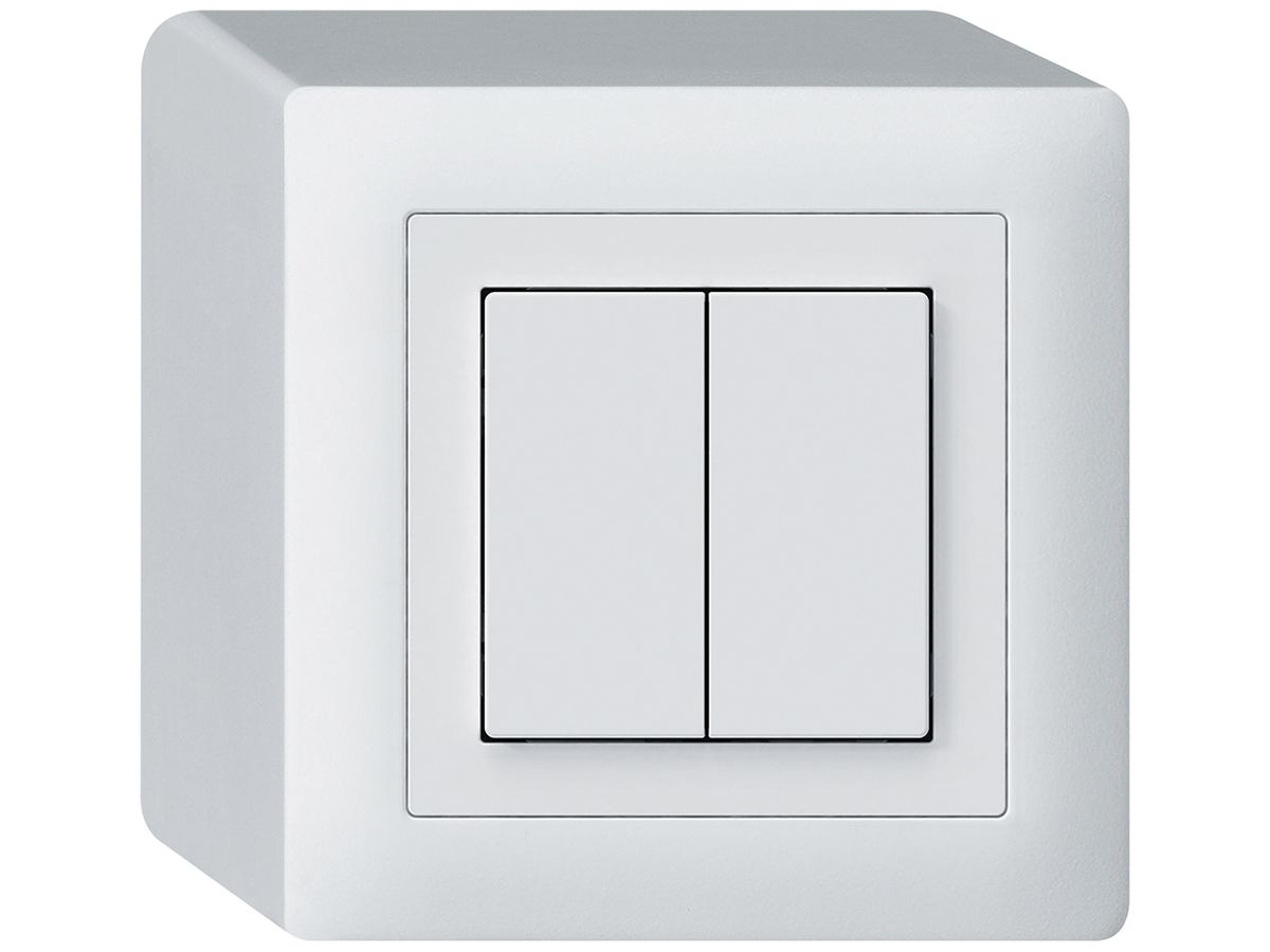 AP-KNX-Taster Hager BA kallysto Q 2-fach 88×88mm weiss