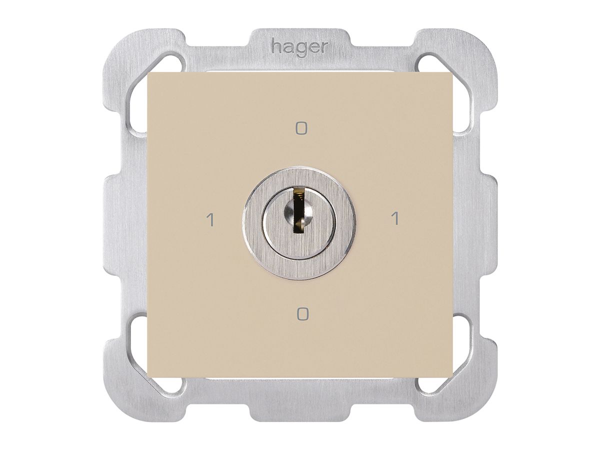 UP-Drehschalter kallysto 0/1L beige mit Schloss Kaba 8