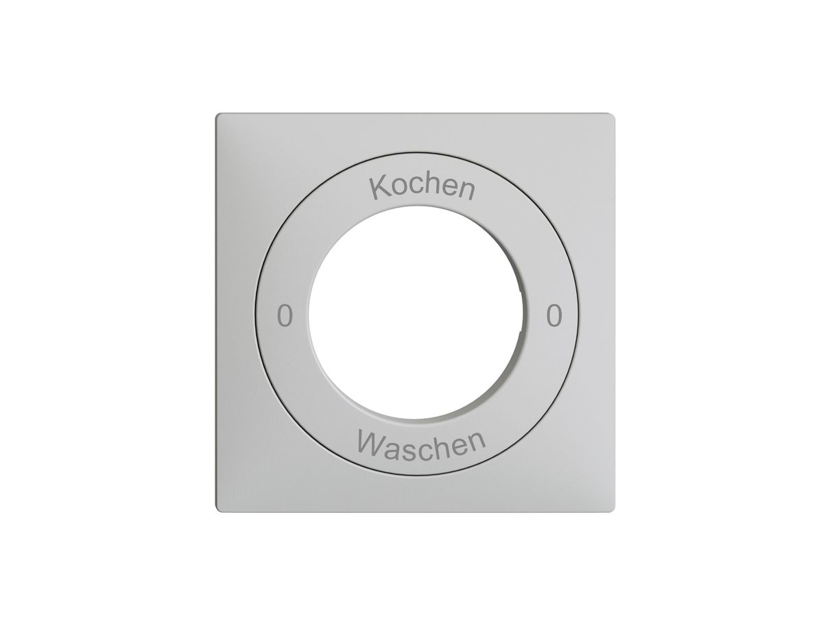 Frontset 0-Kochen-0-Waschen EDIZIOdue 60×60mm hellgrau