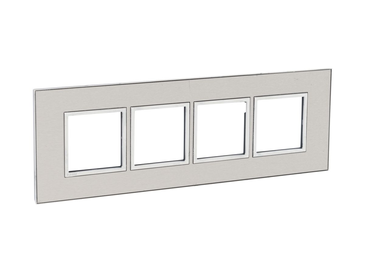 Abdeckrahmen ATO 4×1 Modul Edelstahl, mit Zierrahmen