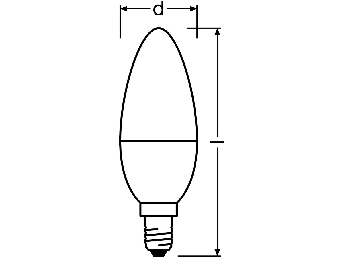 LED-Lampe PARATHOM CLASSIC B40 FROSTED DIM E14 4.9W 827 470lm