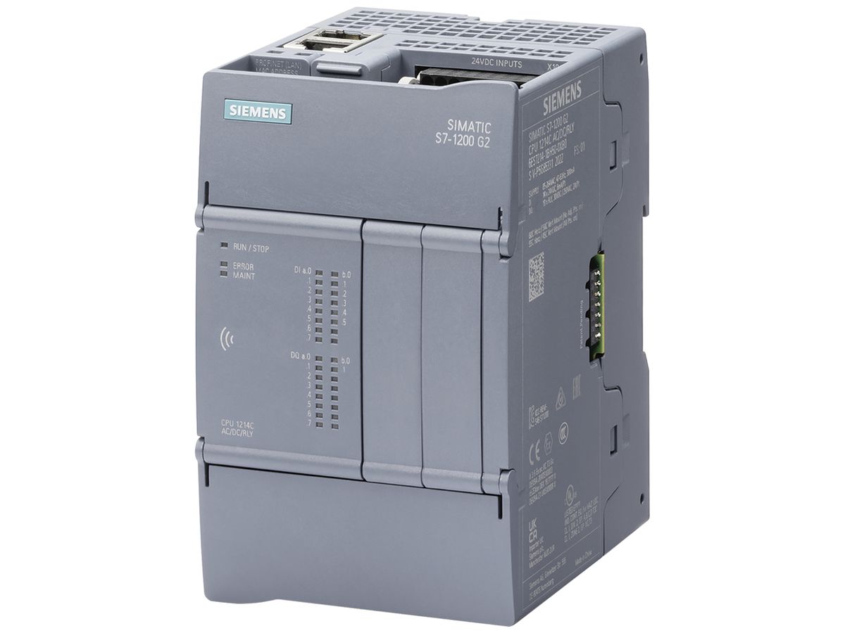 Grundgerät SPS SIMATIC S7-1200 G2 CPU 1214C DC/DC/DC 14DI/10DO 24VDC