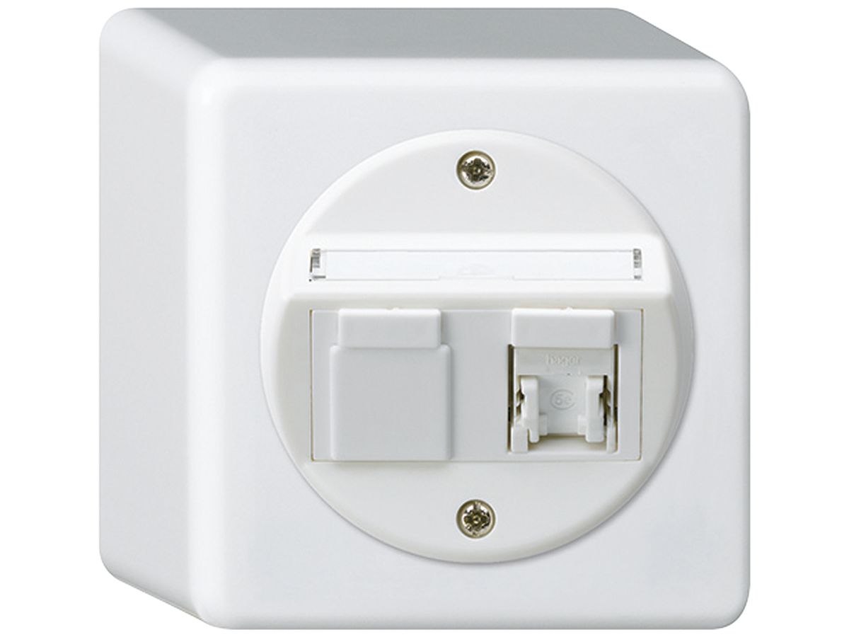 AP-Anschlussdose basico Kat.5e 1RJ45/u weiss