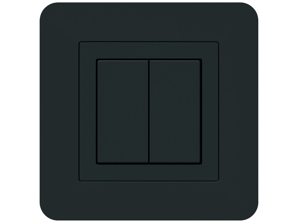 UP-KNX-Taster Hager BA kallysto.trend C 2-fach 94×94mm schwarz