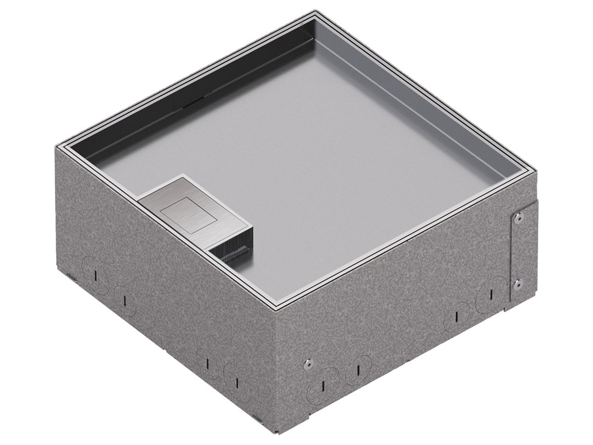 Bodendose Hager Q06 LE 3kN 200×205×15mm rostfreier Stahl 6×FLF