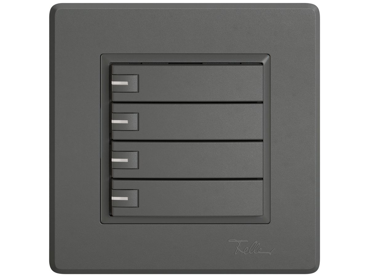 UP-KNX-Taster RGB EDIZIO.liv SNAPFIX® Temperaturfüh.RGB-LED 4×T 1-Tbed.dgu