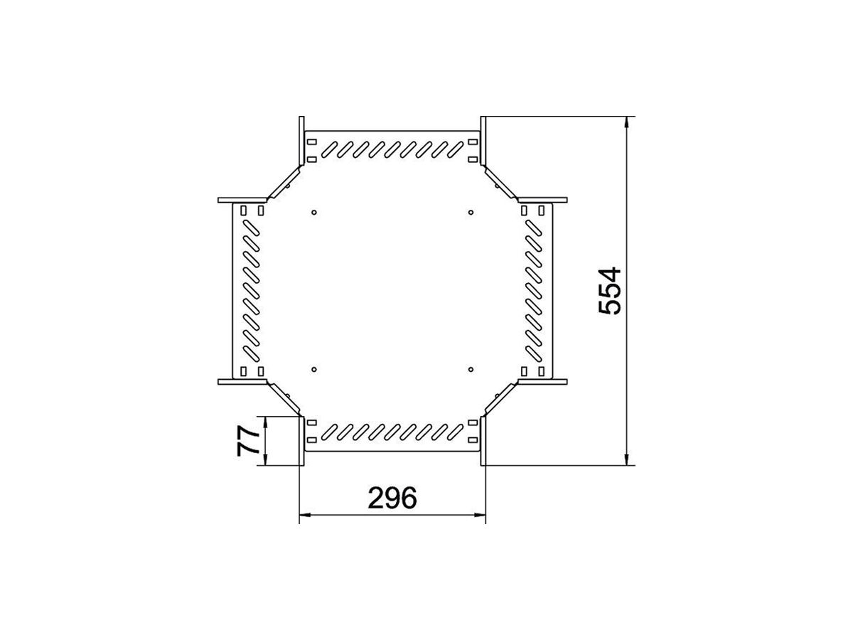 Kreuzstück BET RK 60×300mm Edelstahl A2 blank