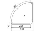 Deckel BET RBD 90° 500mm Stahl bandverzinkt Zink-Aluminium