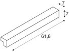 LED-Wandleuchte SLV L-LINE 60 10W 820lm 3000K IP44 618×70×70mm weiss