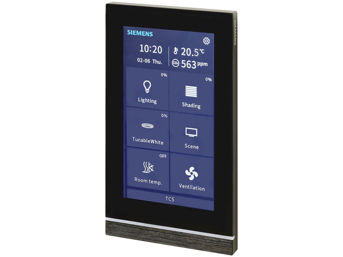 UP-KNX-Touchpanel Siemens Touch Control TC5 UP 205/22, schwarz