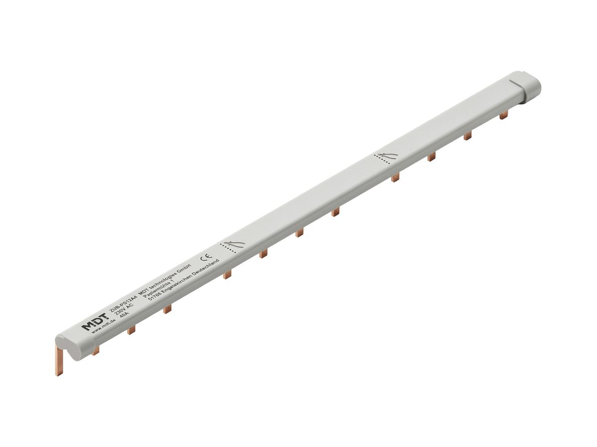 Kammschiene MDT ZUB-PS12A4 1P 1Ph Stift 6mm² 40A 194mm weiss