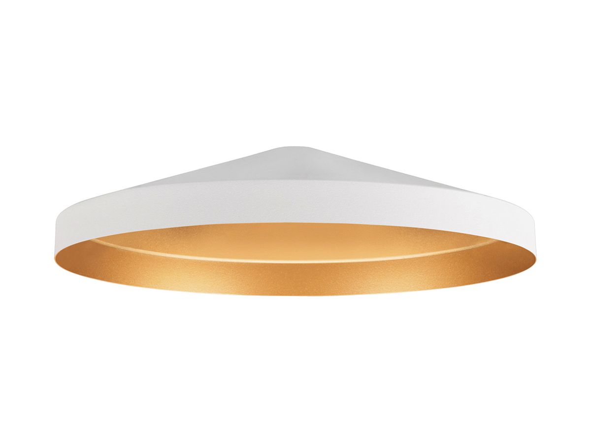 Leuchtenschirm SLV LALU TETRA Stahl Ø360×89mm weiss Gold unifarbig