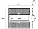 LED-Hallenstrahler Sylvania Rocks SSA03N 72W 13100lm 840 IP65 30×60° DIM 481×446