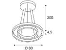 LED-Pendelleuchte SLV ONE DOUBLE UP/DOWN DALI 55W 2100lm 3000/4000K schwarz