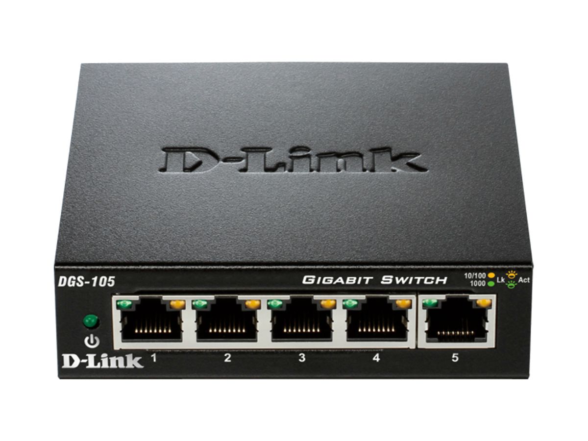 Switch D-LINK DGS-105/E, 5-Port unmanaged Gigabit