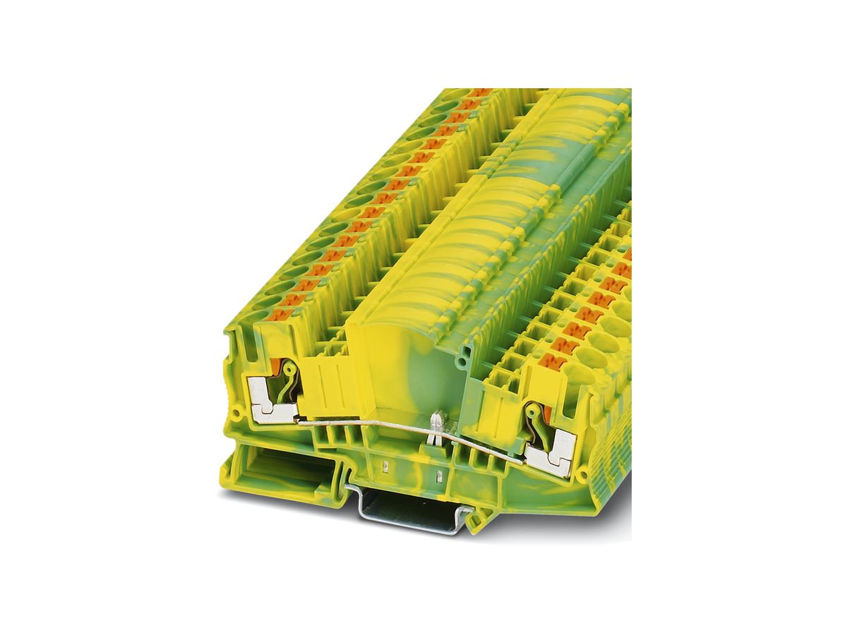 Schutzleiterklemme 0.5…10mm² Push-in-Anschluss grün/gelb PTMED 6-PE
