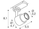 Spot SLV PURI 2.0 Basic GU10 1×6W DIM AD3PH Ø41mm schwarz