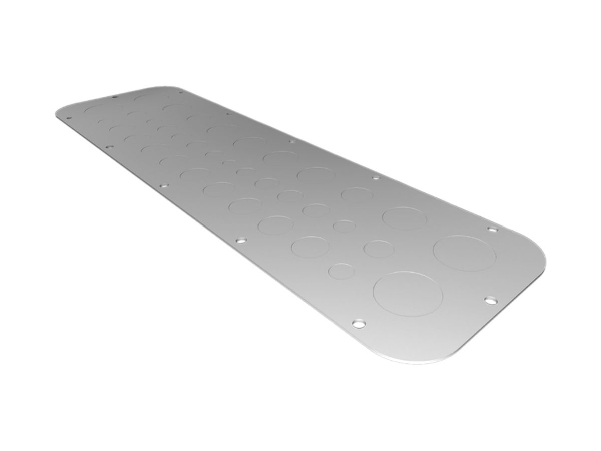 Flanschplatte Rittal AX, metrische Vorprägung, 534×149mm, Metall