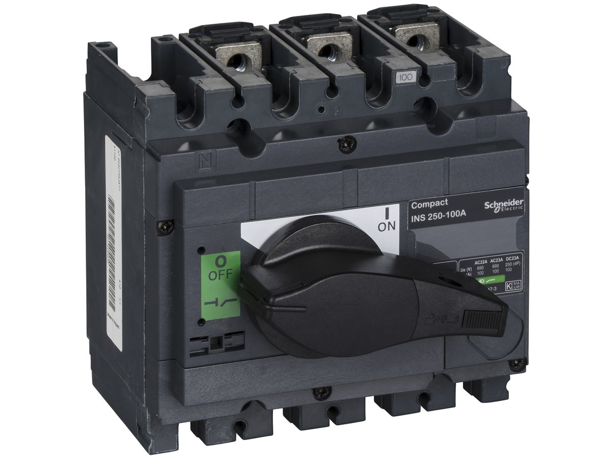Lasttrennschalter Schneider Electric INS 3L 100A mit Drehgriff schwarz