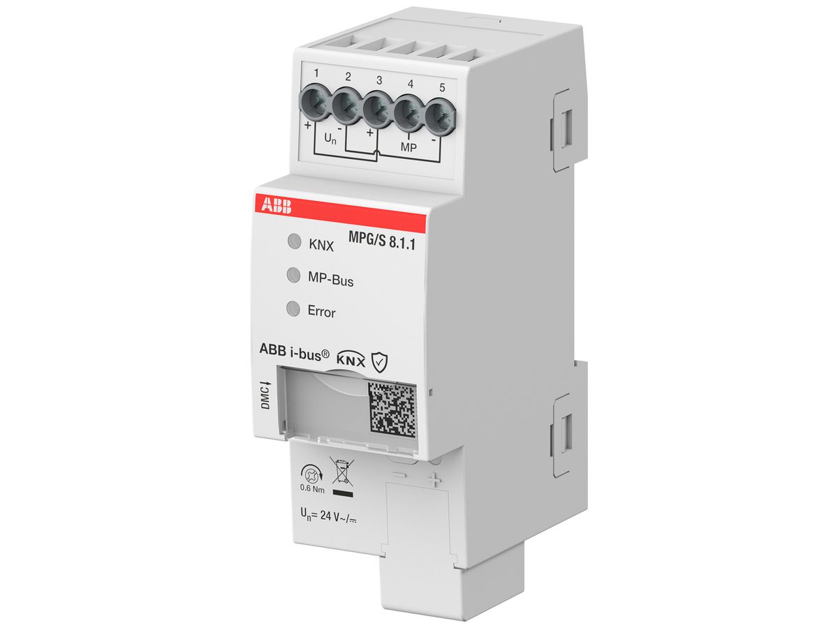 REG-Gateway KNX/Modbus ABB MPG/S8.1.1 MP-Bus 8-Kan 16TE/Kan 24V DC IP20 2TE