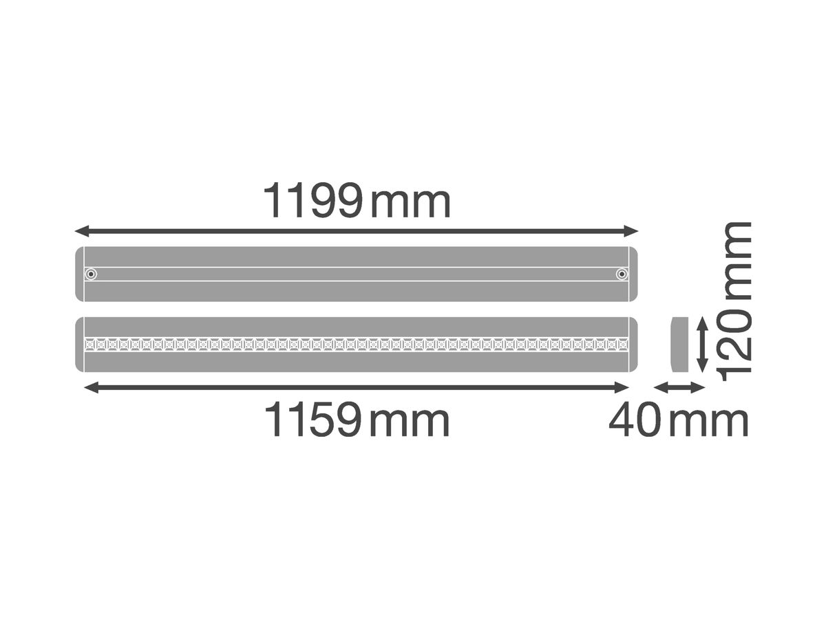 LED-Deckenleuchte LEDVANCE LINEAR IndiviLED D 1200, 34W 940 weiss