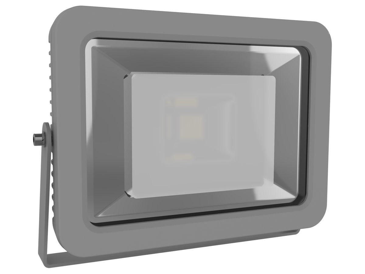 LED-Strahler ELBRO 30W, 2400lm, 4500K, Abstrahlwinkel: 60°/90°, 1.5m, IP65, grau