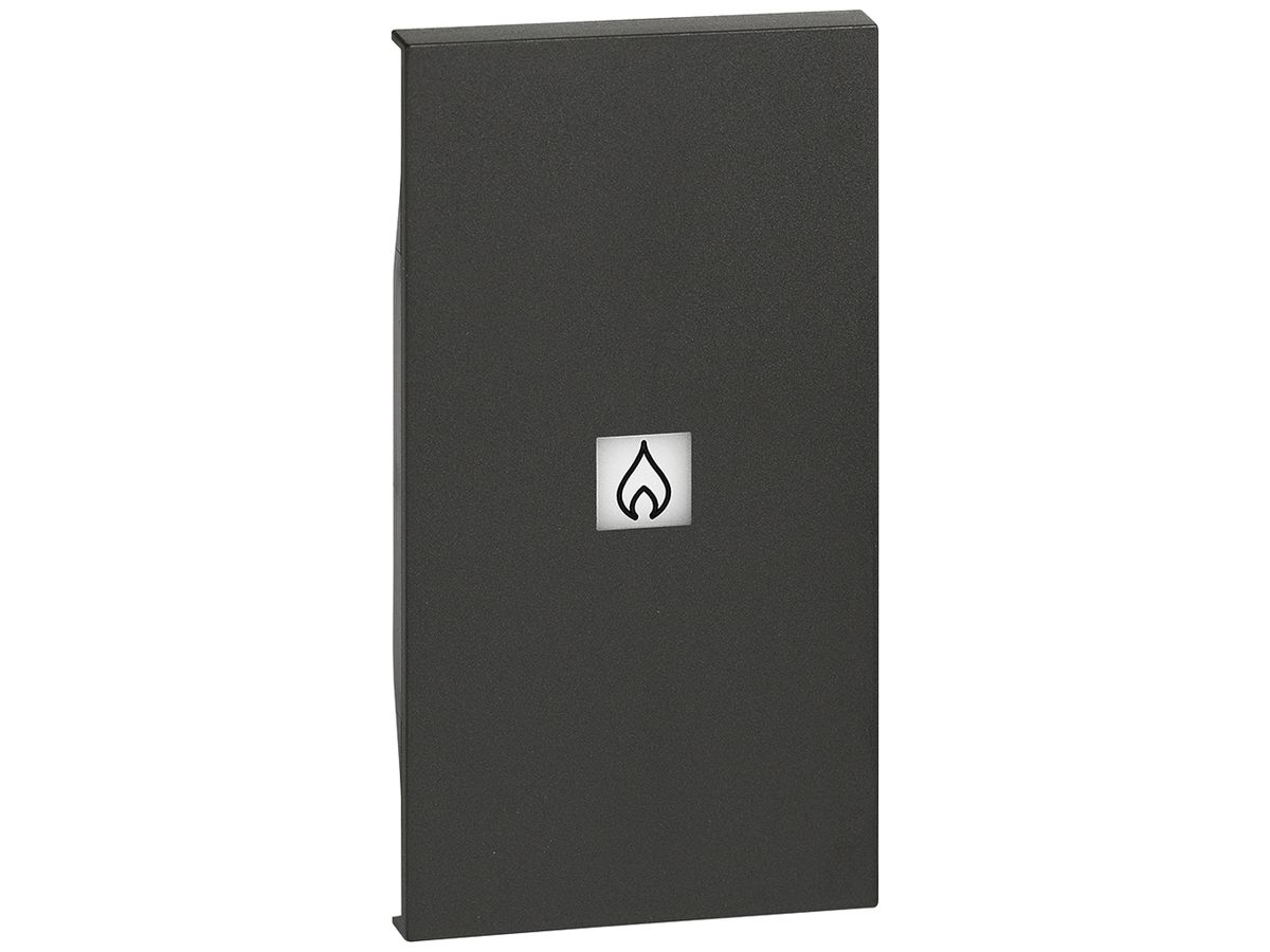 Tastenabdeckung Living Now 2 Module beleuchtbar mit Symbol Feuer schwarz