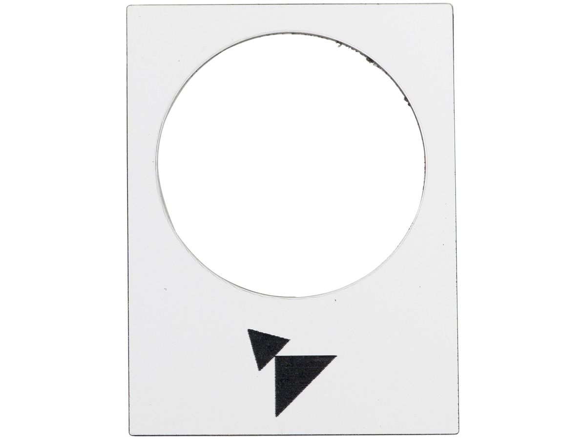 Bezeichnungsschild Schneider Electric Symbol weiss