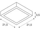 LED-Decken-/Wandleuchte SLV SENSER 24 SQUARE 15W 1200lm 3000K 215×215×35mm weiss