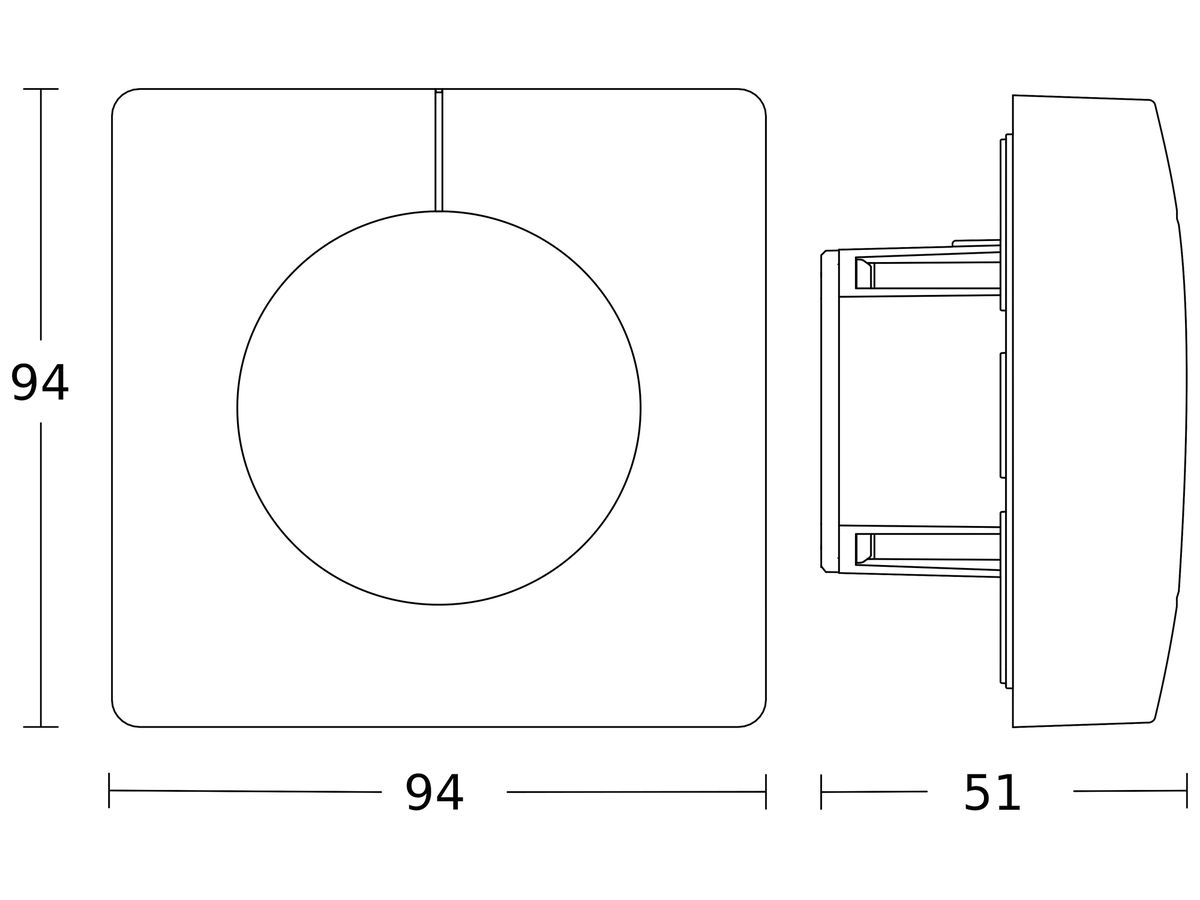 UP-Lichtsensor Steinel LightSensor Dual V3 KNX, eckig weiss