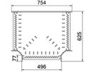 T-Stück BET RT 110×500mm Stahl bandverzinkt