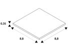 Abdeckring SLV UNIVERSAL IP20 Kunststoff 88×88×3.5mm Gold matt