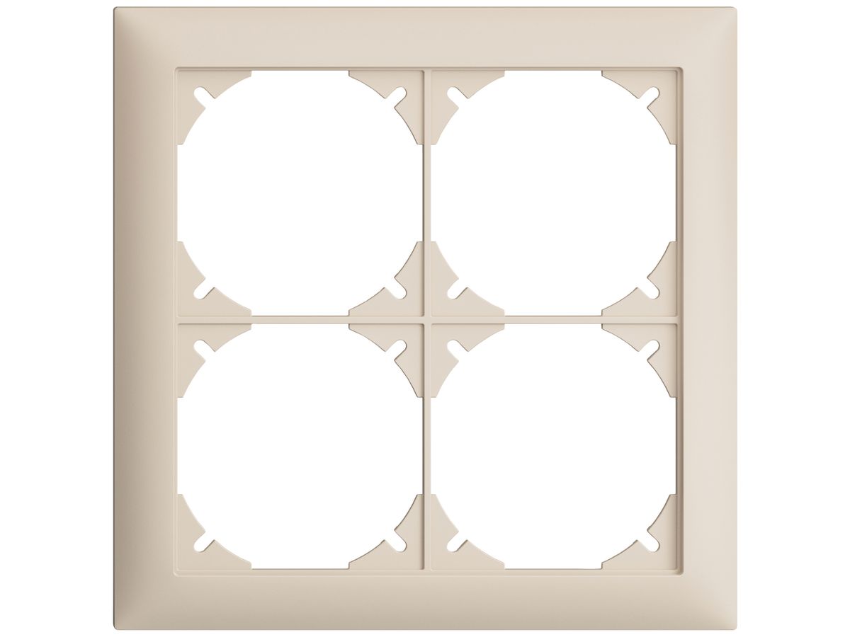 UP-Kopfzeile EDIZIOdue SNAPFIX® 2×2 horizontal und vertikal 148×148mm crema