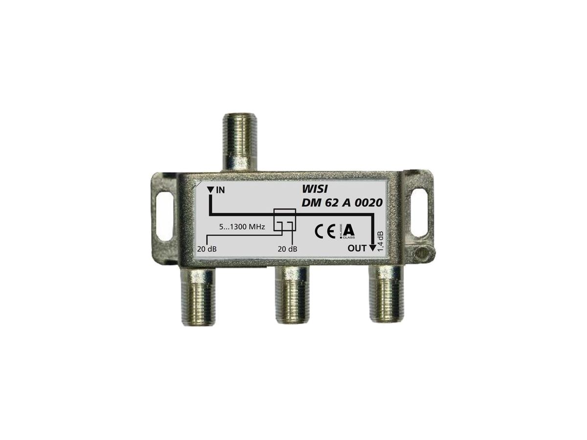 F-Abzweiger WISI DM62A 0020 2-fach 20dB 5…1300MHz
