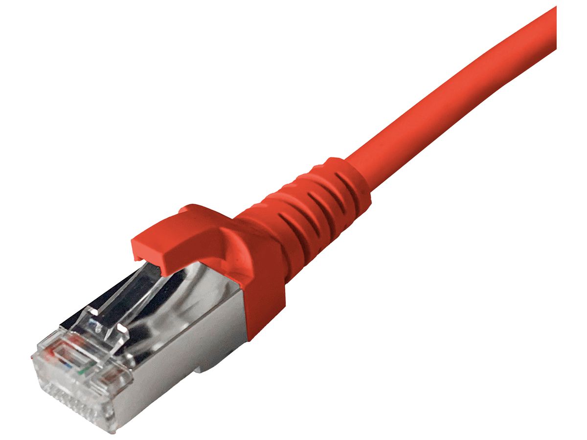 Patchkabel RJ45 Dätwyler 5502 flex PVC CAT5e S/UTP AWG26 1:1 rot 0.5m