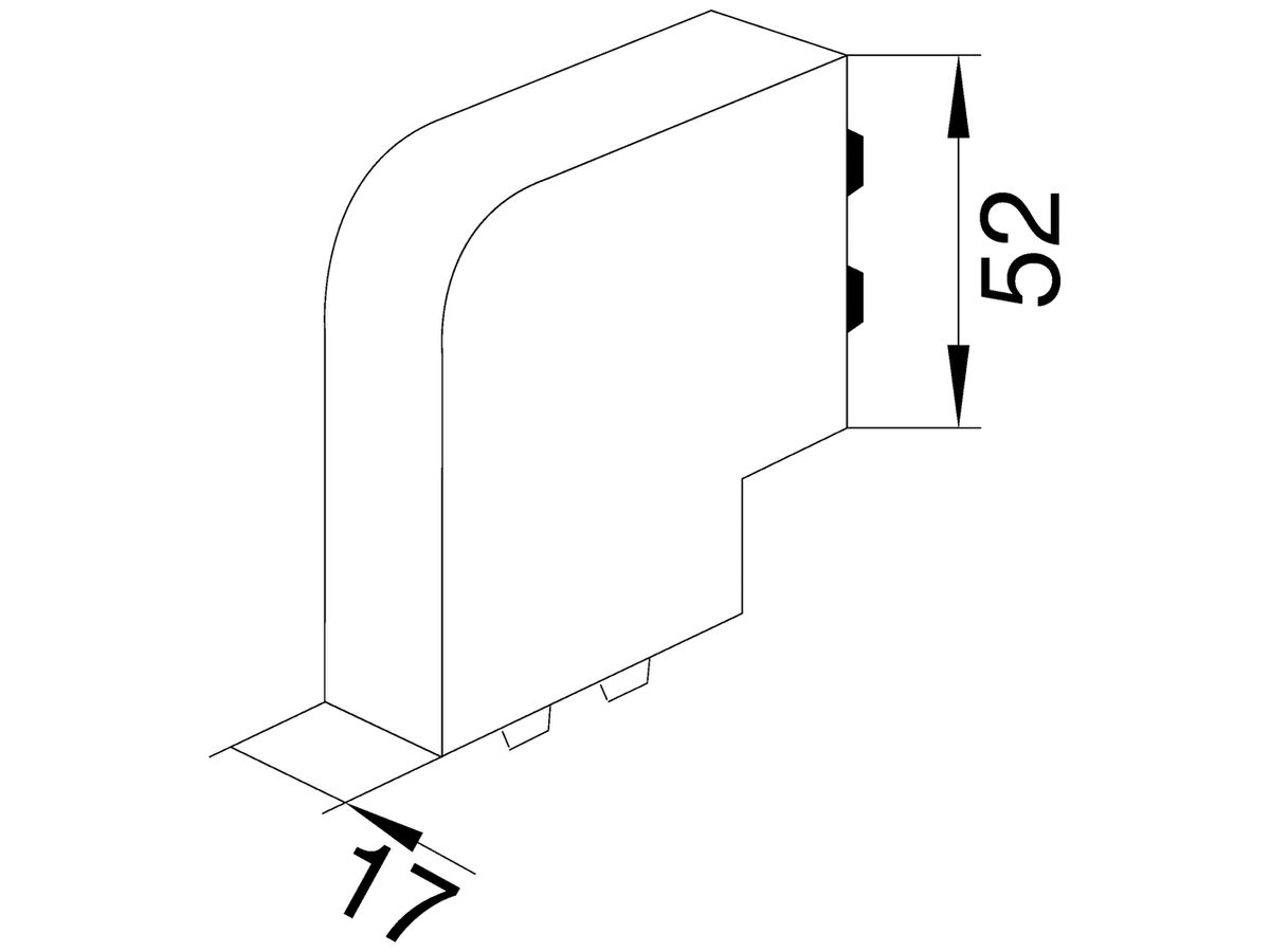 Flachwinkel tehalit SL 17052, verkehrsweiss