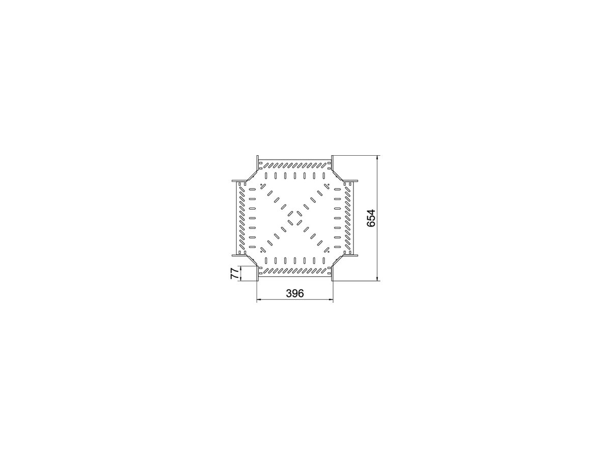Kreuzstück BET RK 110×400mm Stahl bandverzinkt