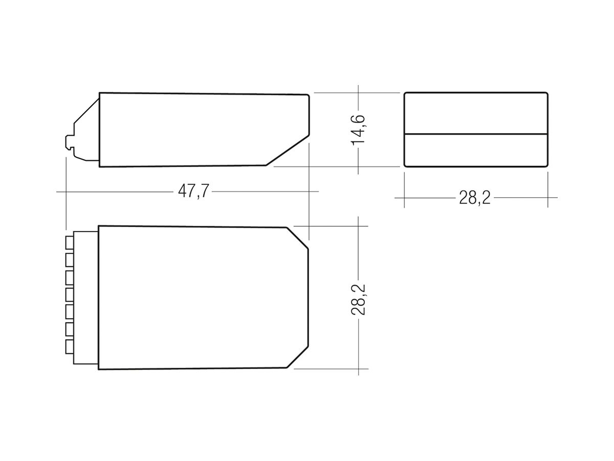 Steuermodul DALI XC, 4 Eingänge, IP20