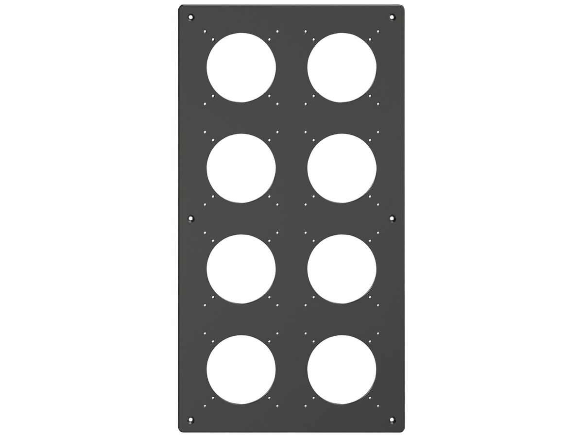 NUP-Kopfzeile Feller NEVO, 4×2, für N.CO-Apparate, schwarz