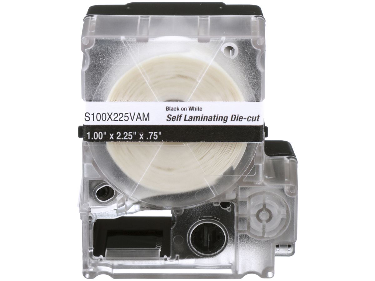 Etikettenkassette Panduit MP, selbstlaminierend, 25.4×57.2mm klar/weiss
