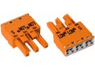 Buchsenteil WAGO 3L 2×0.5…4mm² orange