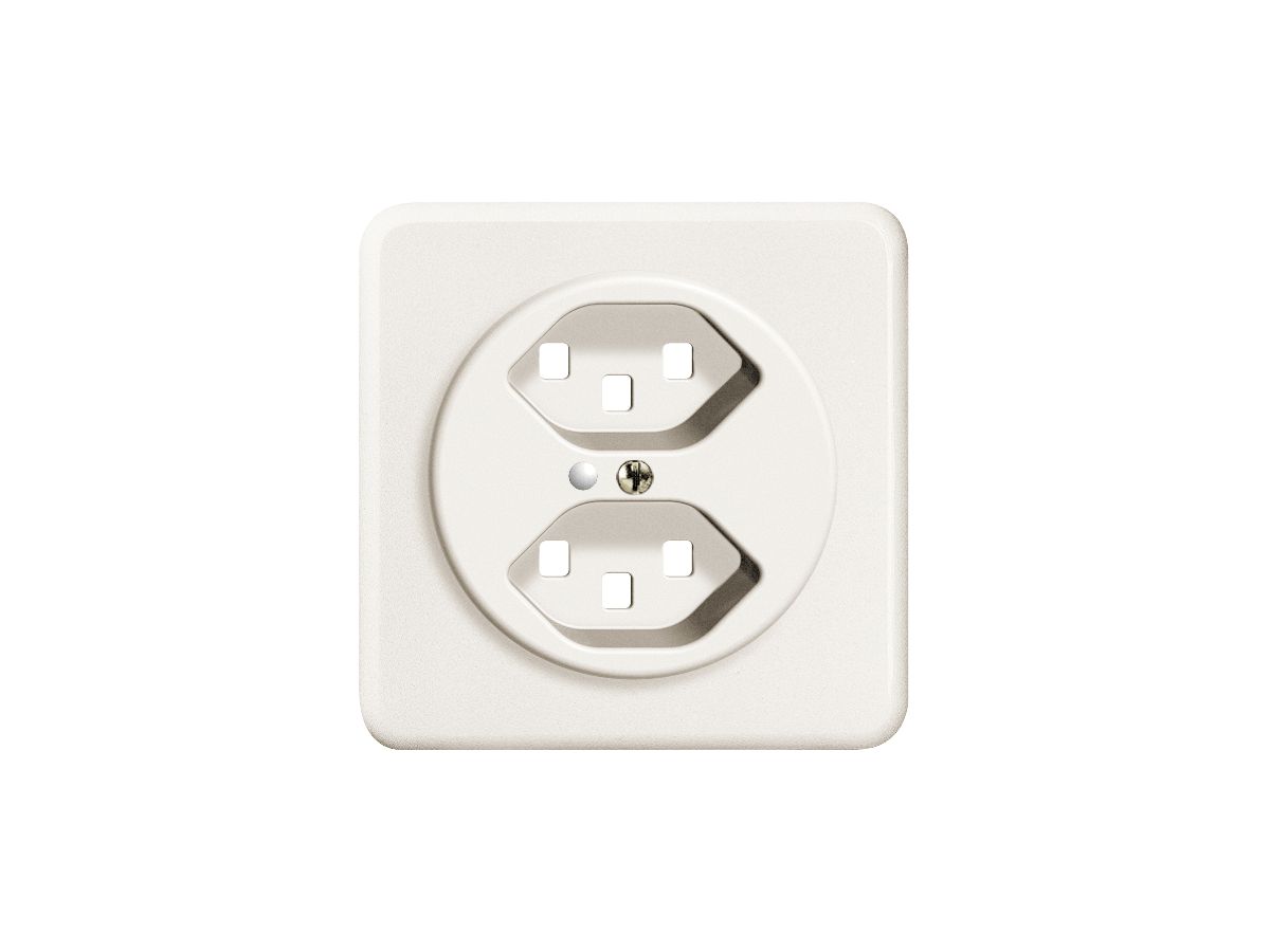 UP-Frontset FH 2×T23 weiss 86×86mm mit Linse
