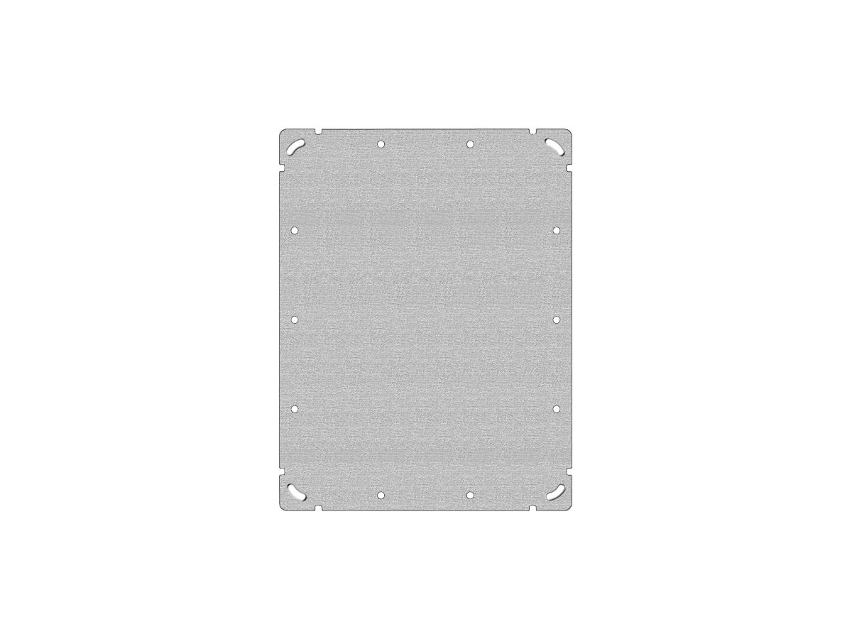 Befestigungsplatte Gr.4×3 197×257mm ohne Bohrung mit 4 Bef.-löchern