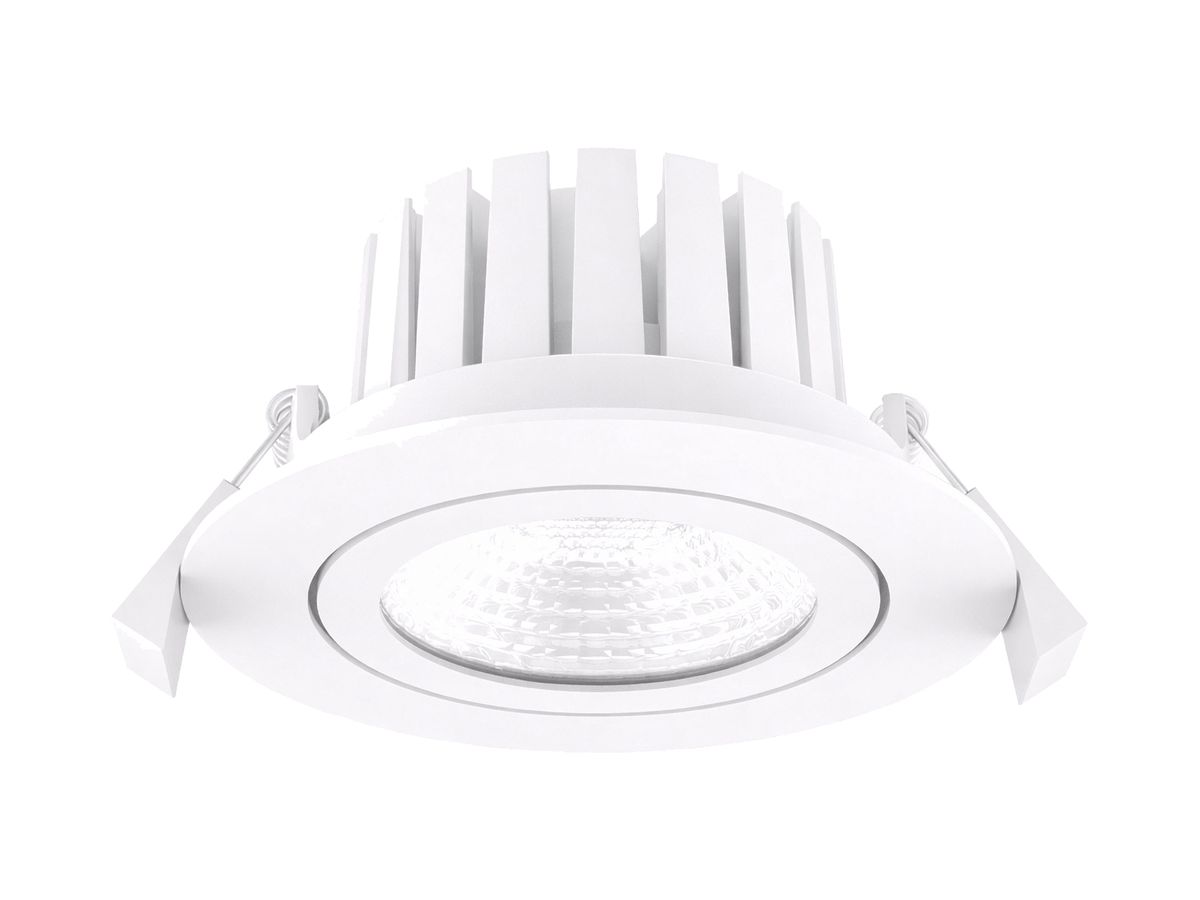 EB-LED-Spot Sir Heian Luna R XL 10W 860lm 3000K IP65 MB DIM Ø90…95mm weiss