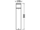 LED-Pollerleuchte LEDVANCE URBAN 15W 1200…1245lm 3000K IP66 Ø170×900mm grau