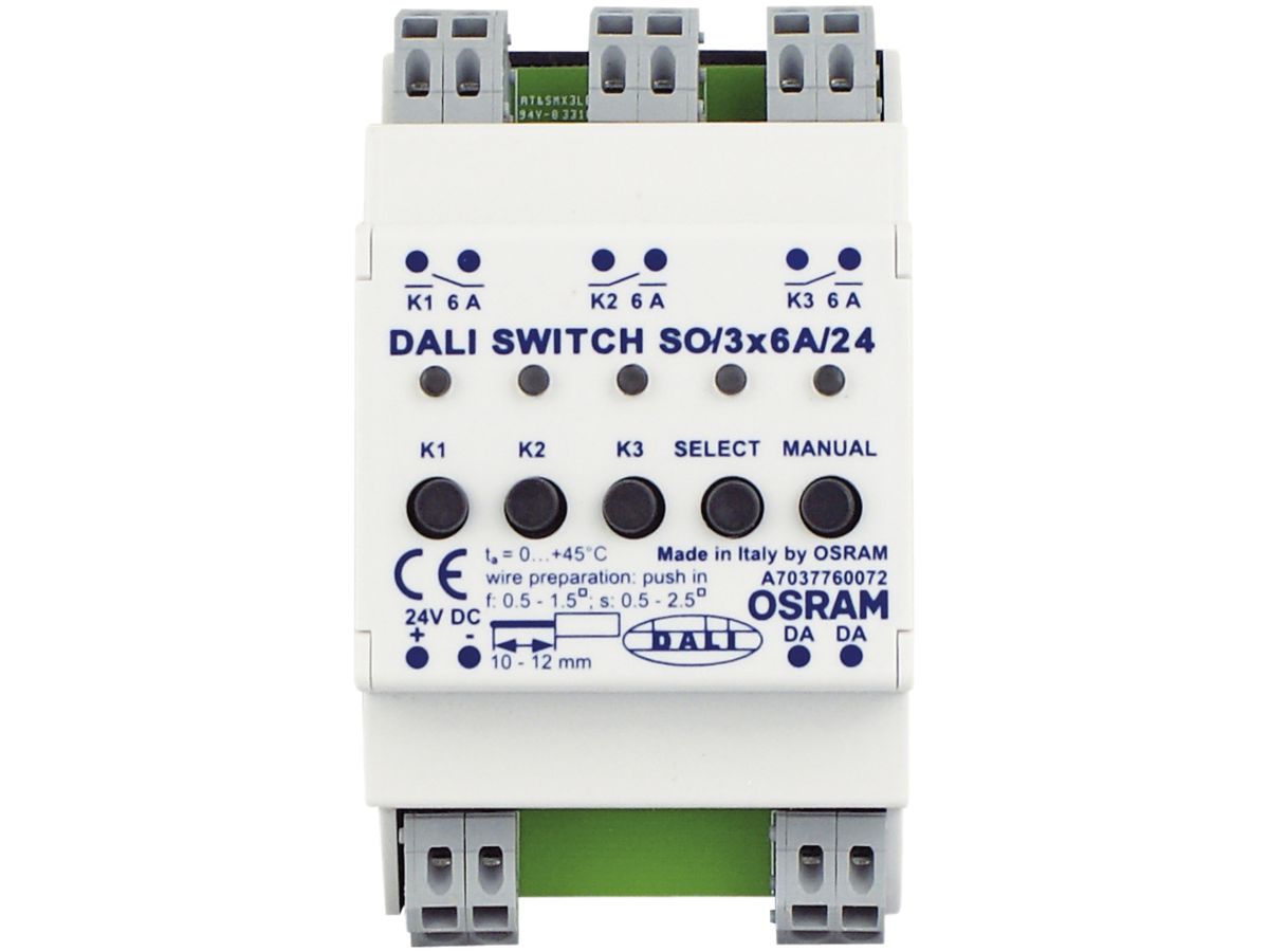 Schnittstellenmodul DALI Switch 24VDC, 6A