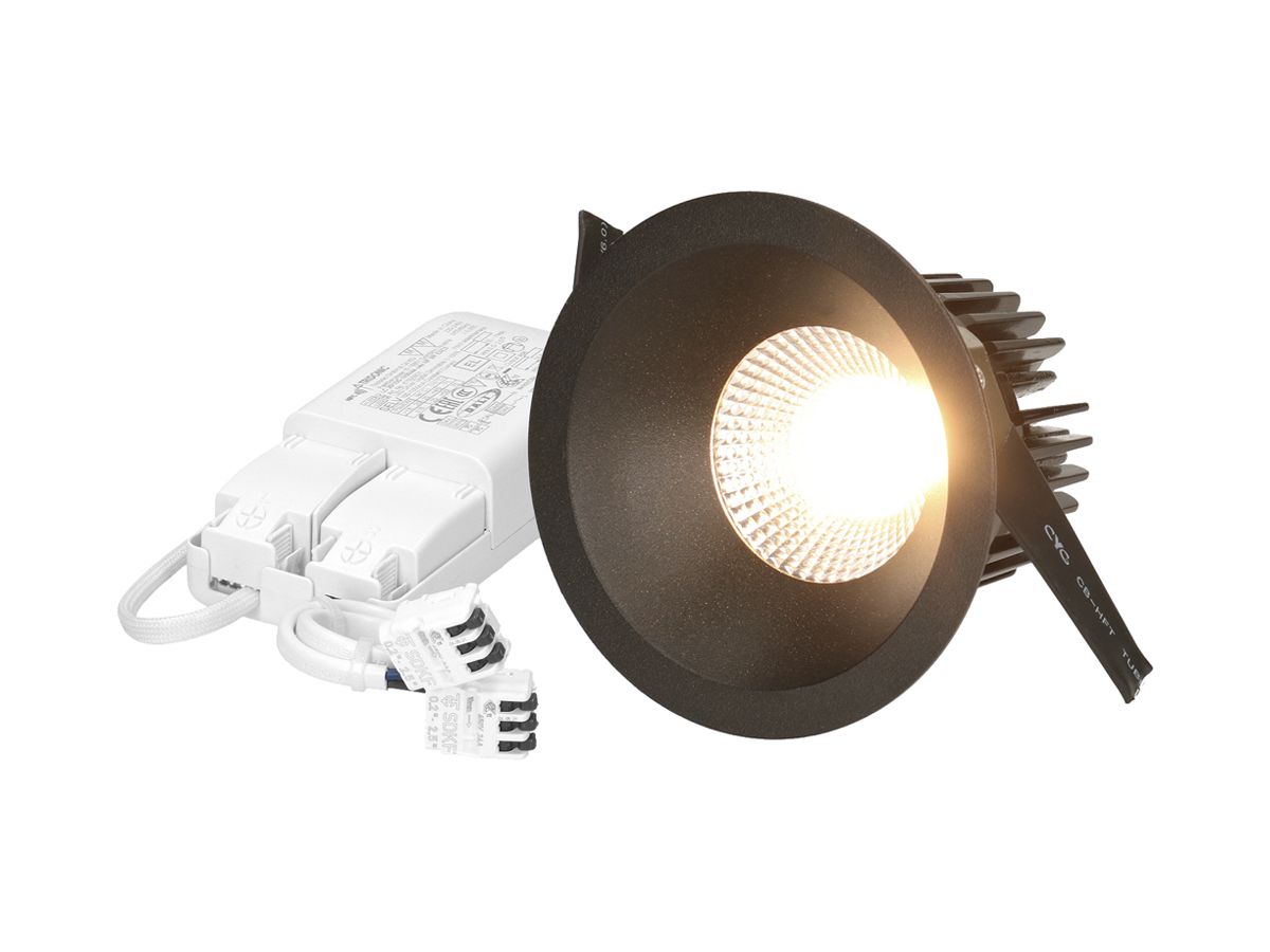 EB-LED-Spot MH ATMO 80 10.5W 960lm 3000K IP44 MB DIM DALI Ø80mm schwarz
