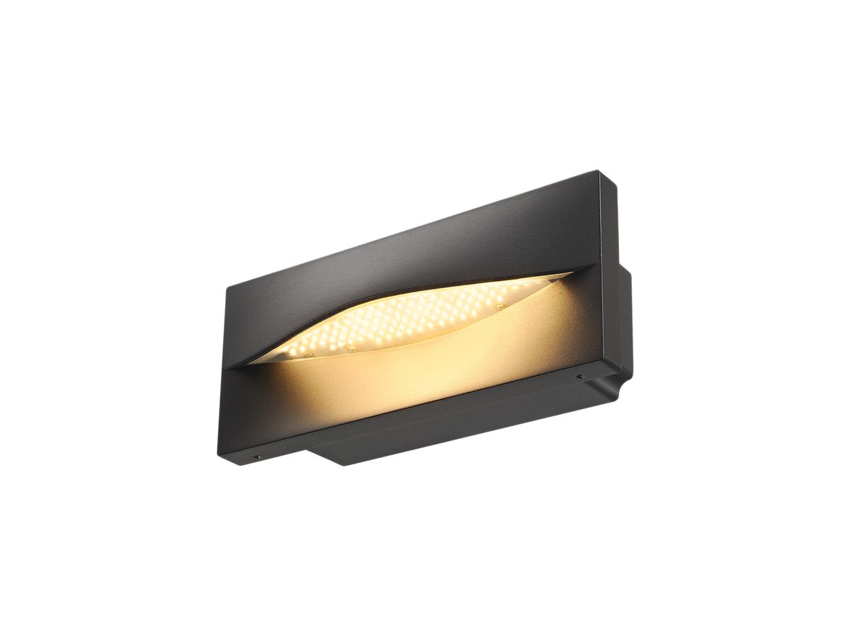 EB-LED-Wandleuchte SLV ADI LED, 15.4W 870lm 3000K IP55 anthrazit