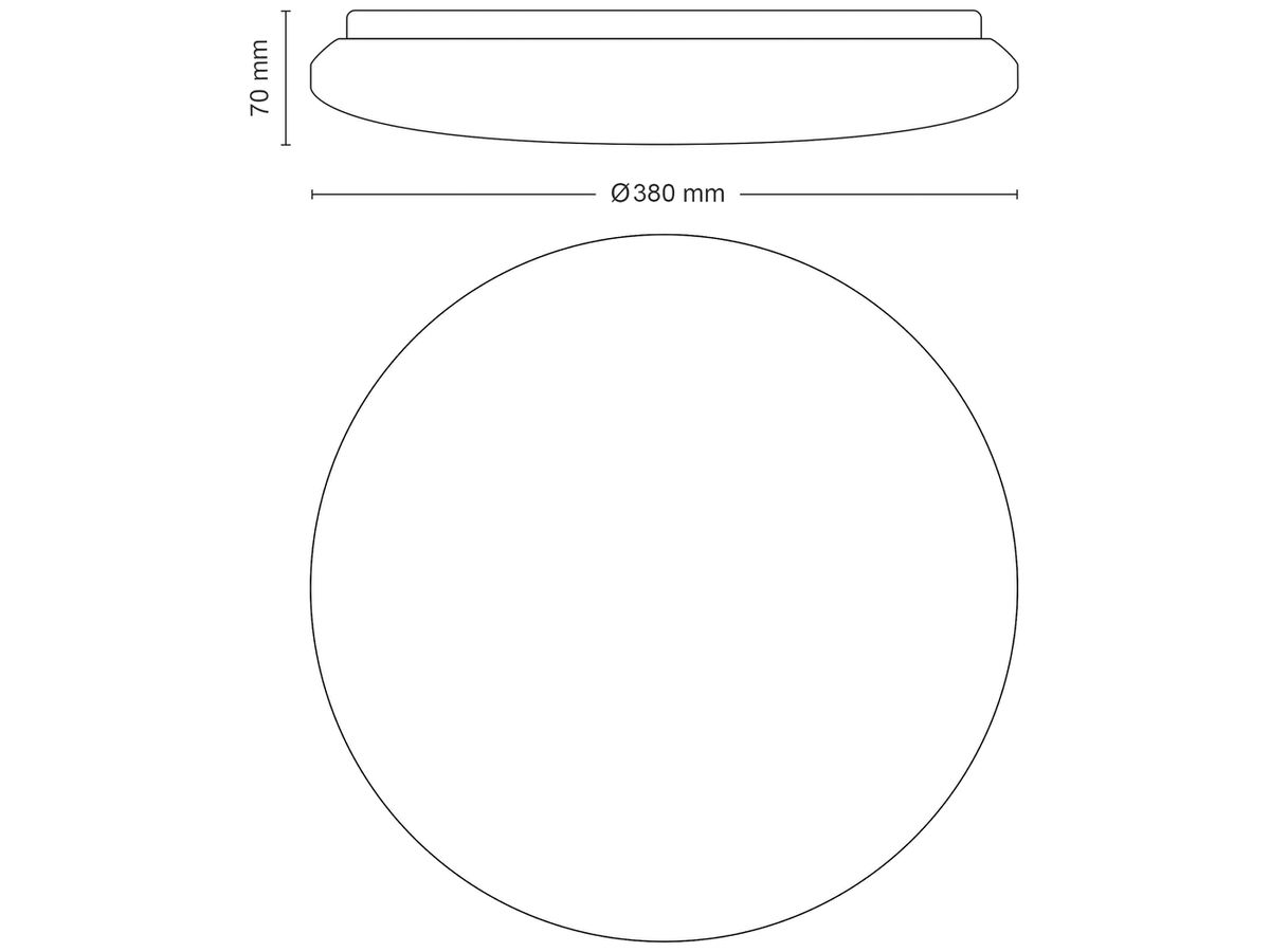 LED-Deckenleuchte Philips Izso 24W 2500lm 2700/4000/6500K DIM Ø380mm weiss